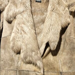 Sale! Was $79 Sheri Bodell Suede Rabbit Fur Jacket